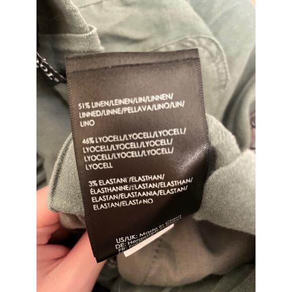 Liverpool US 4 green cargo pant ankle mid rise gorpcore utility Kim Possible - Picture 11 of 11